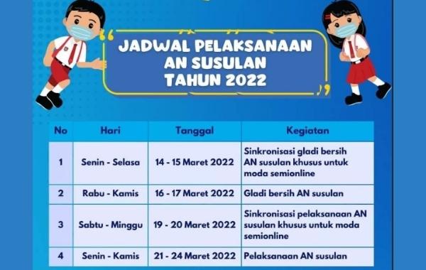 Jadwal Pelaksanaan ANBK Susulan Tahun 2022